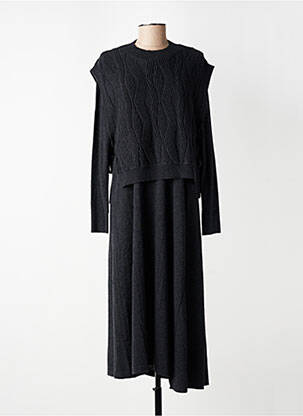Rochie lungă mâneci lungi mâneci lungi gri CPC femeie