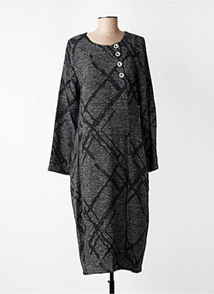 Rochie lungă mâneci lungi mâneci lungi gri ELSEWHERE femeie