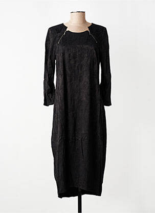 Rochie midi mâneci lungi mâneci lungi negru ELSEWHERE femeie