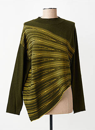 Pulover elasticitate mâneci lungi verde CPC femeie