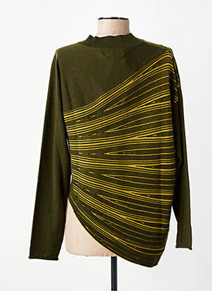 Pulover elasticitate mâneci lungi verde CPC femeie