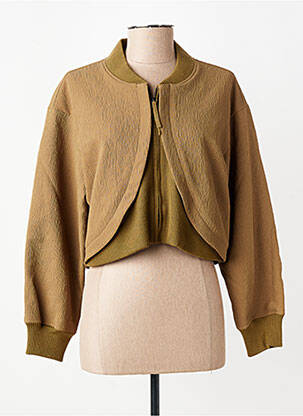 Jachete casual guler rotund verde CPC femeie