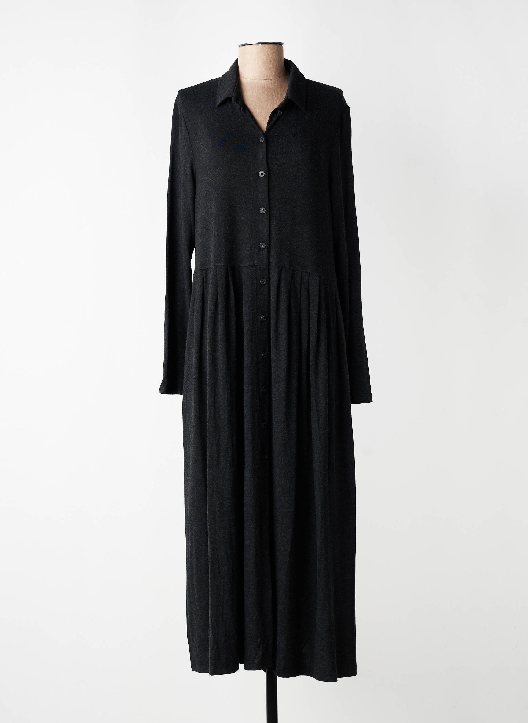 Rochie lungă mâneci lungi mâneci lungi gri URBAN BY ALEMBIKA femeie
