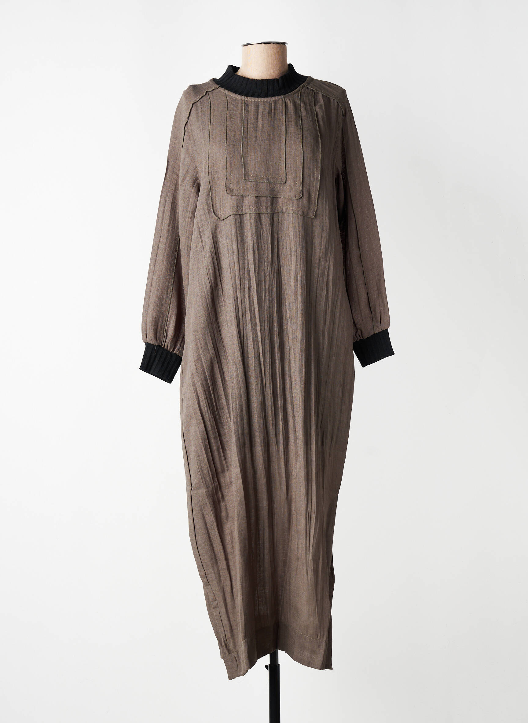 Rochie lungă mâneci lungi mâneci lungi verde GERSHON BRAM femeie