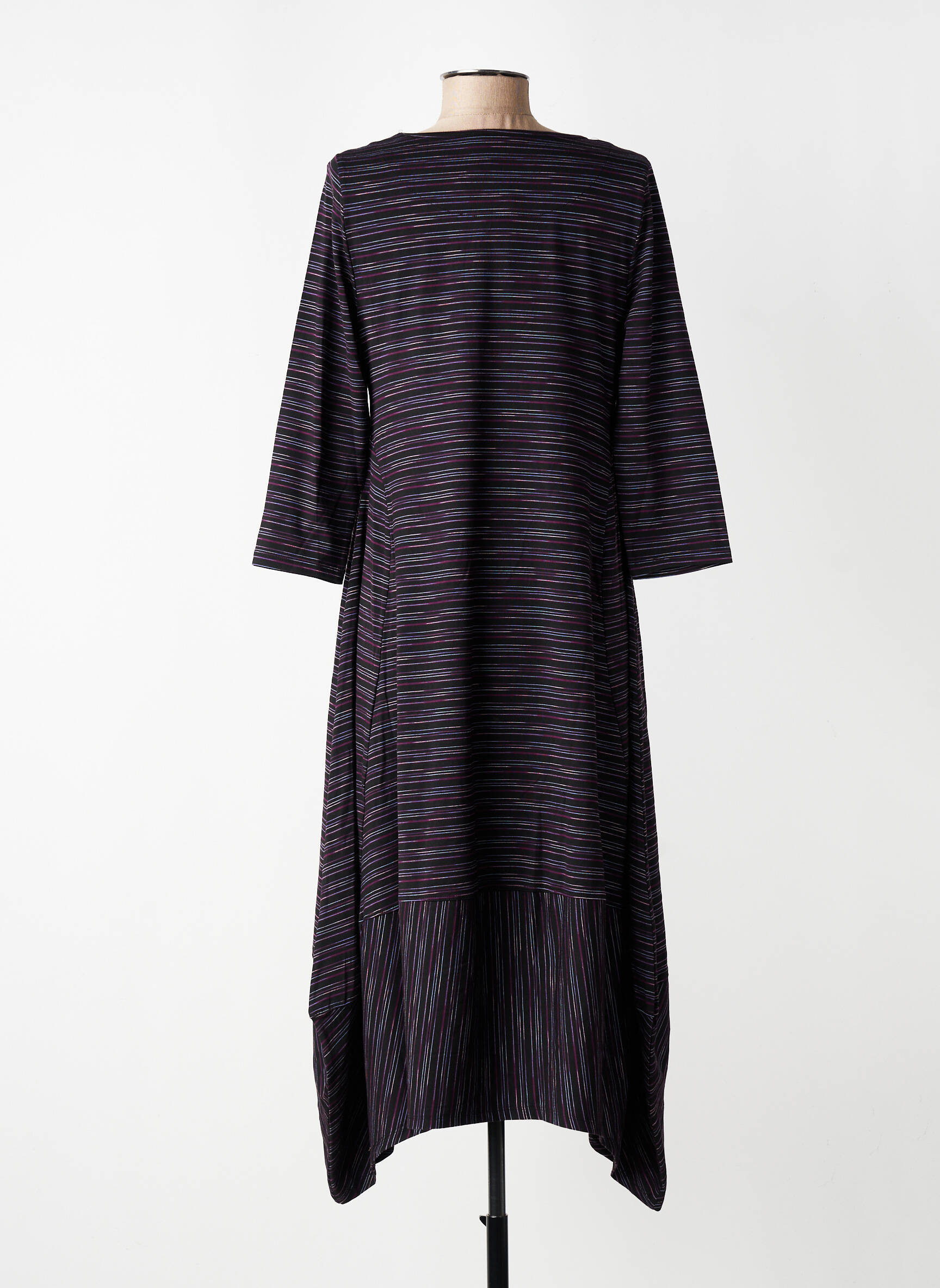 Rochie midi mâneci 3/4 mâneci 3/4 violet KOZAN femeie