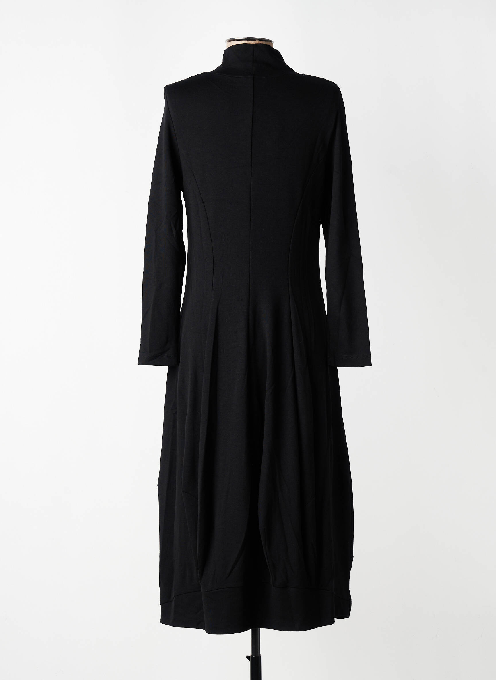 Rochie midi mâneci lungi mâneci lungi negru ALEMBIKA femeie
