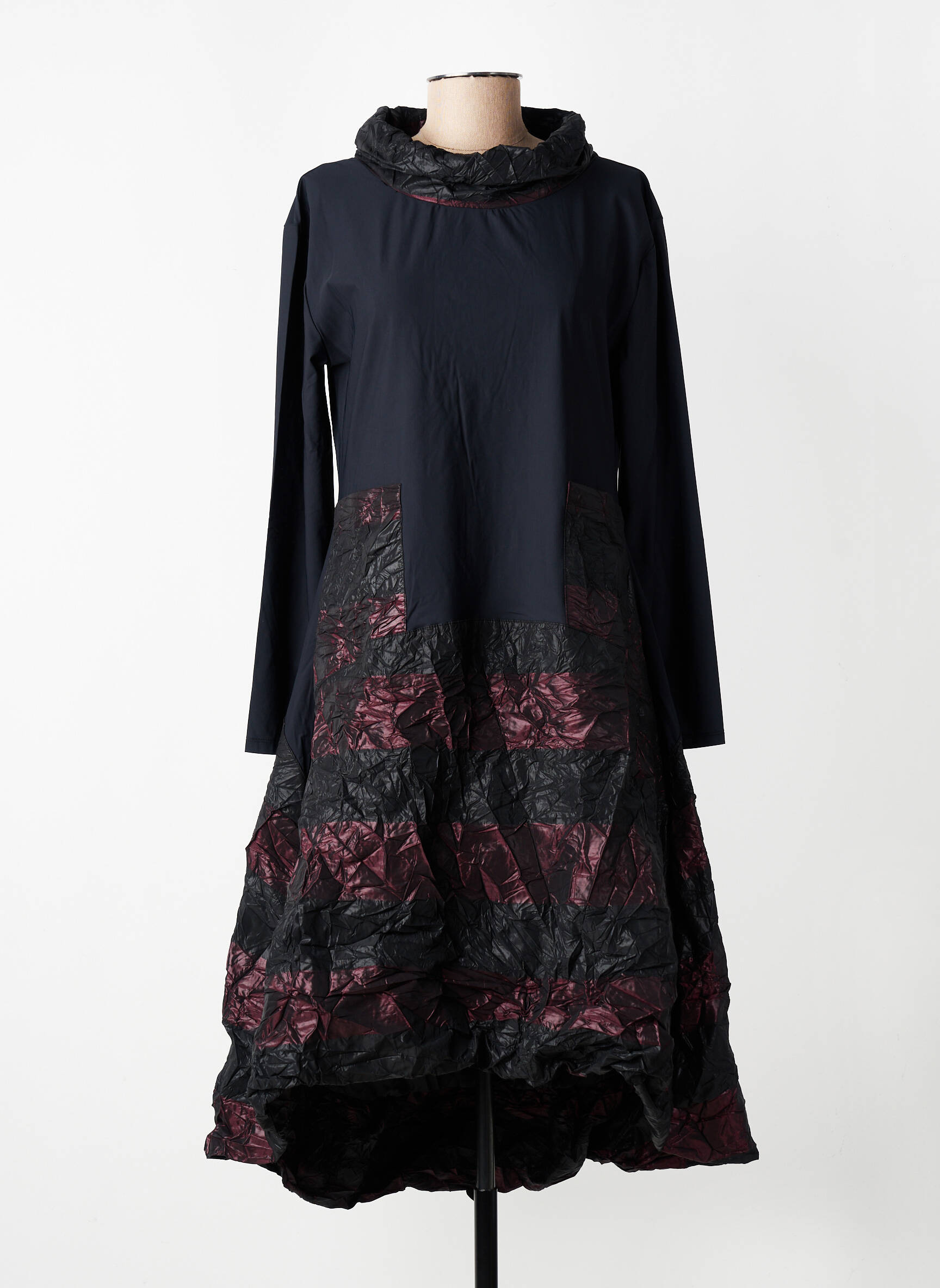 Rochie midi mâneci lungi mâneci lungi roșu KOZAN femeie