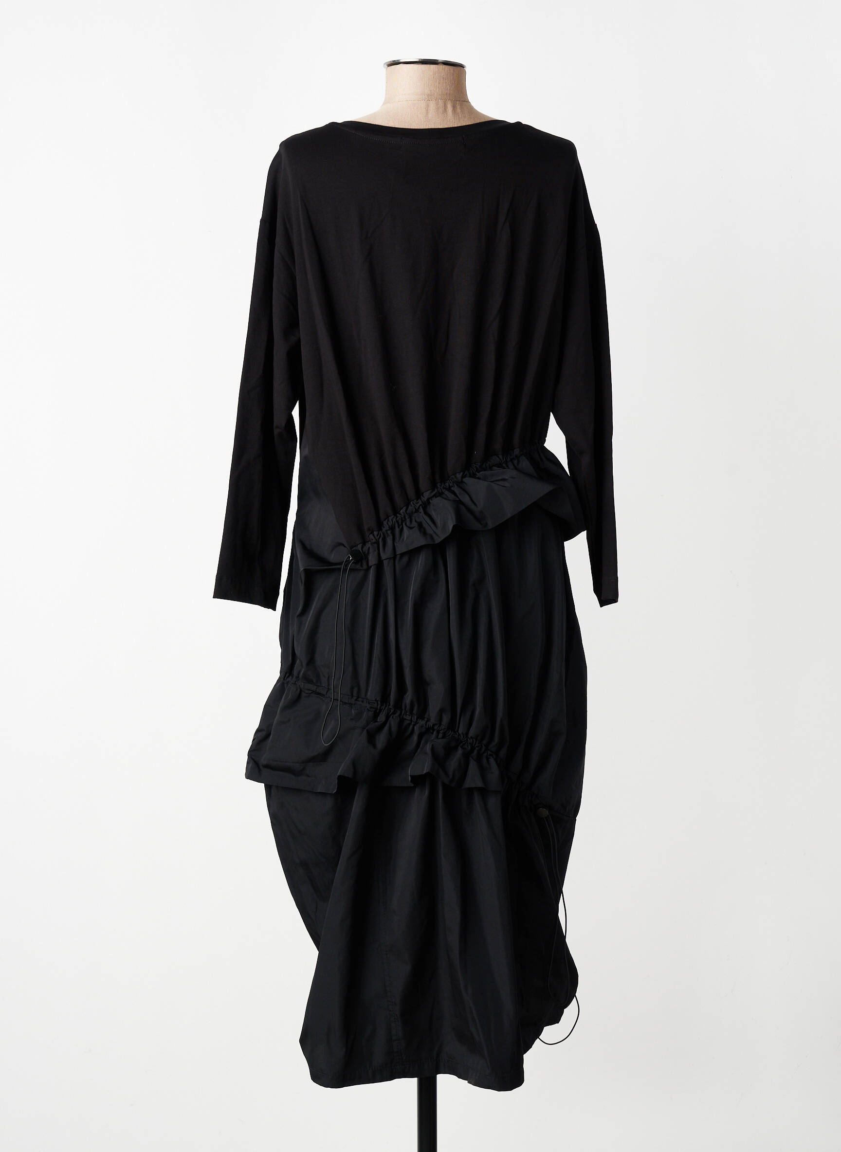 Rochie midi mâneci lungi mâneci lungi negru URBAN BY ALEMBIKA femeie