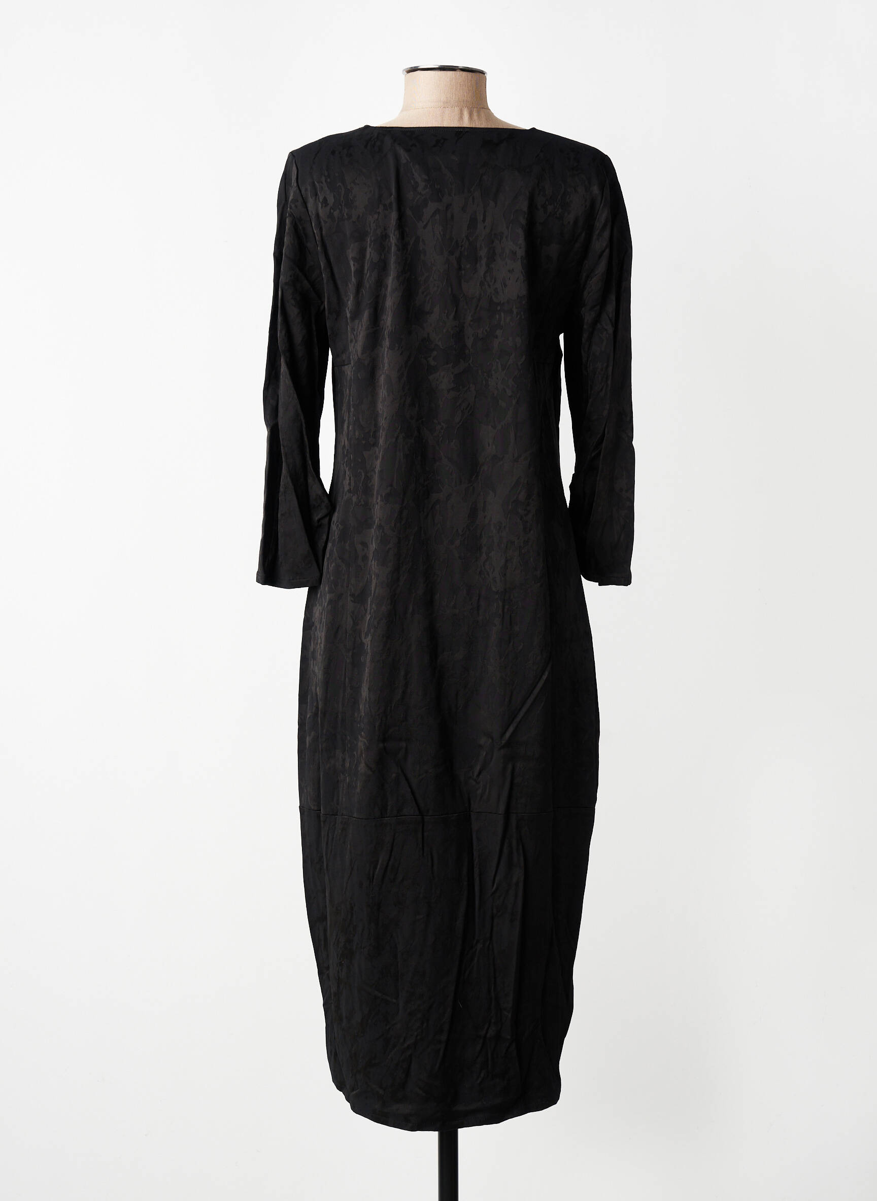 Rochie midi mâneci lungi mâneci lungi negru ELSEWHERE femeie