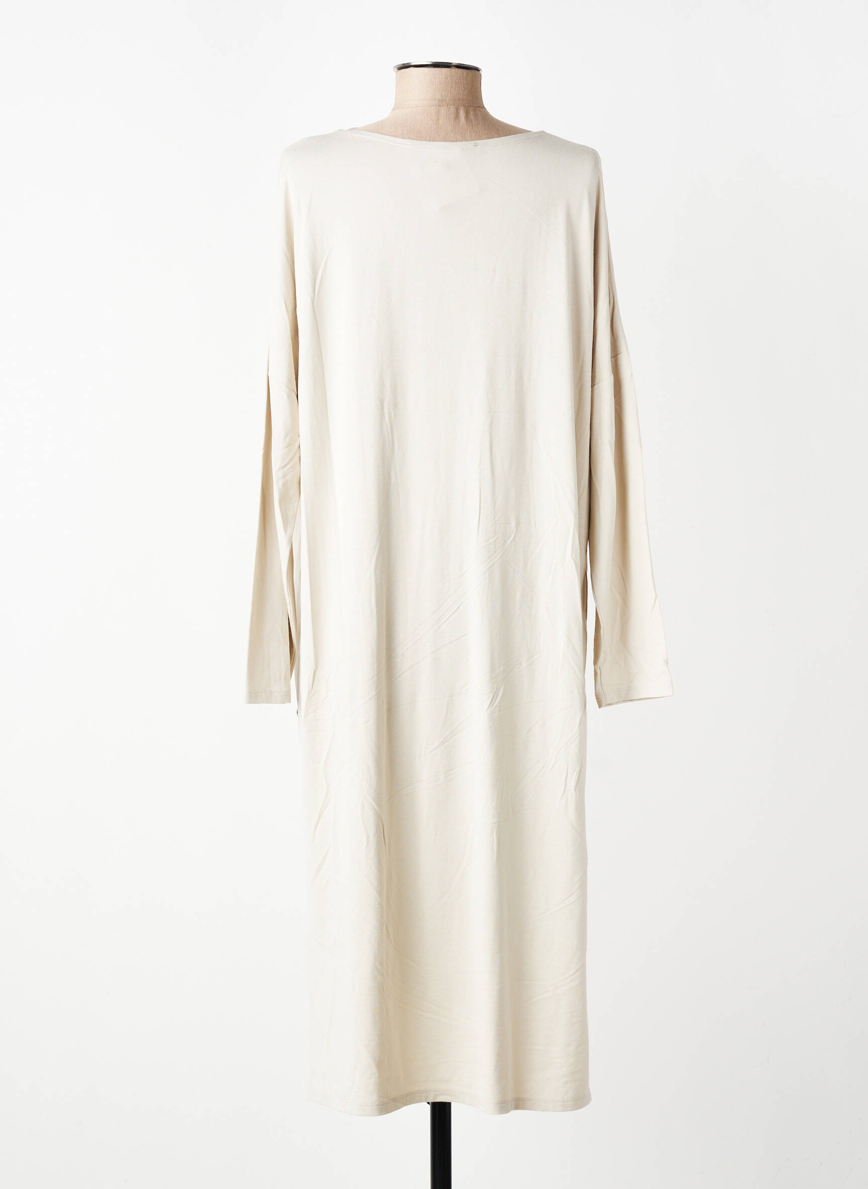 Rochie midi mâneci lungi mâneci lungi bej ELSEWHERE femeie