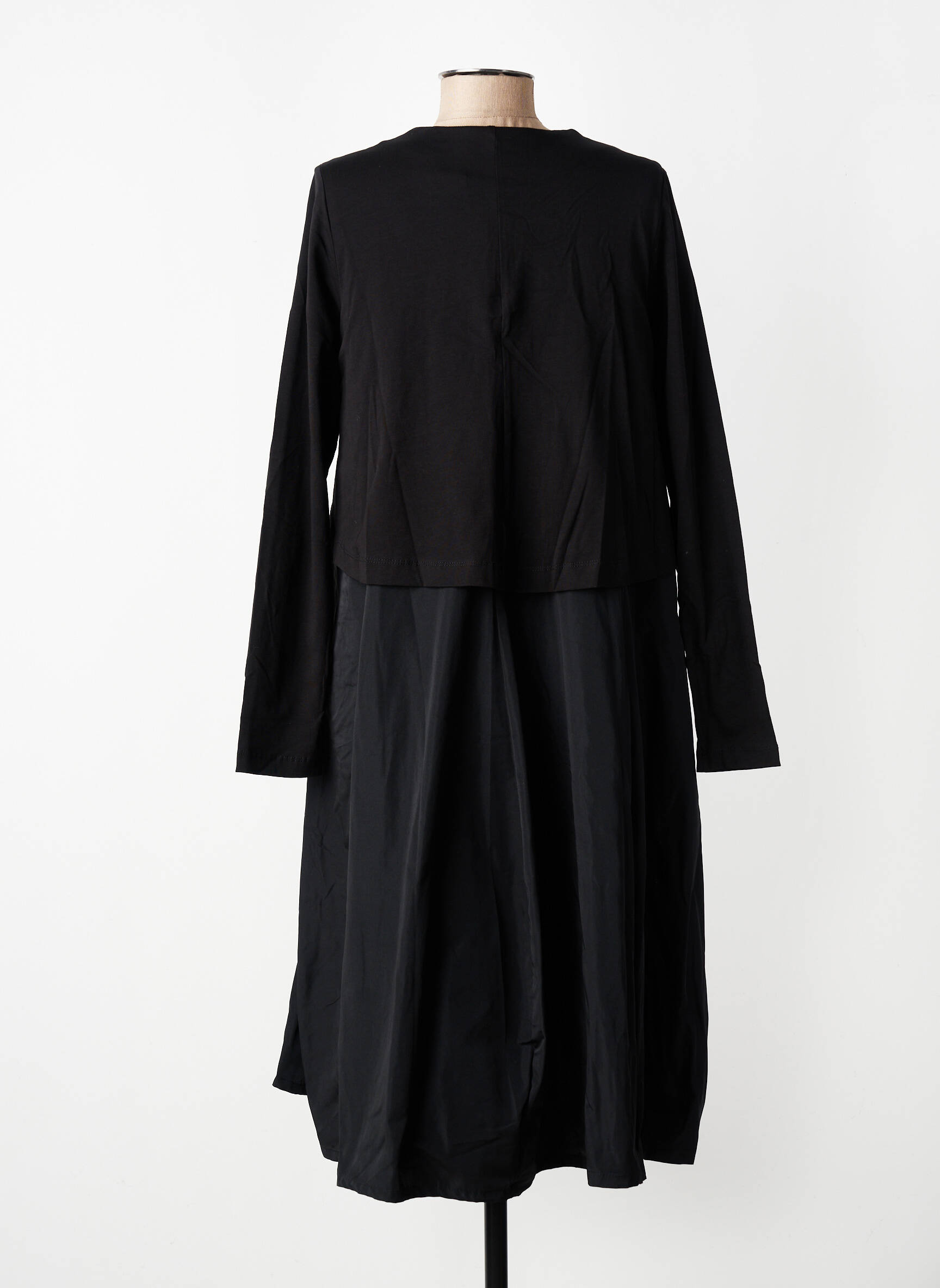 Rochie midi mâneci lungi mâneci lungi negru URBAN BY ALEMBIKA femeie