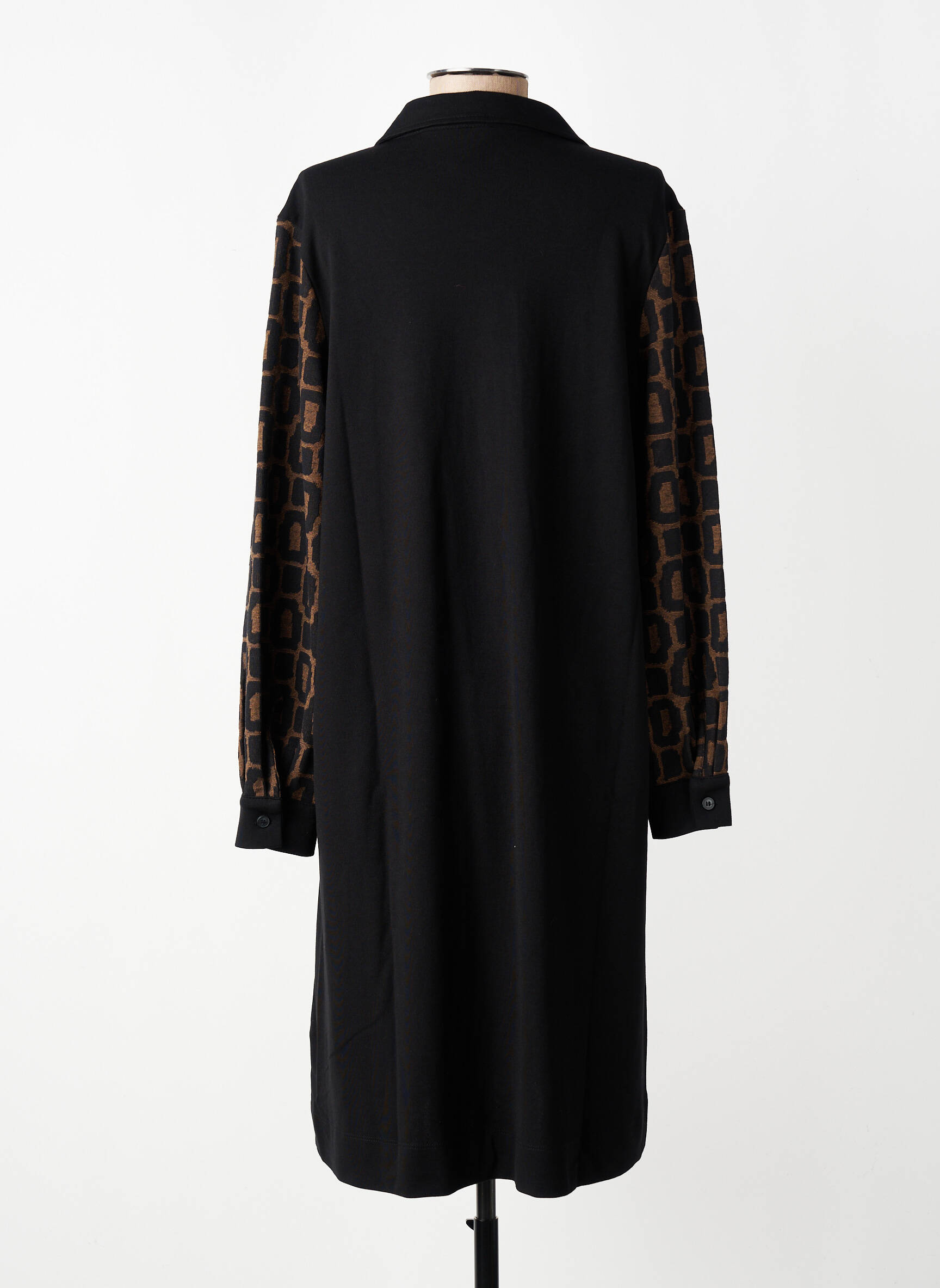 Rochie midi mâneci lungi mâneci lungi maro ALEMBIKA femeie