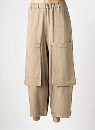Pantalon 7/8 talie înaltă talie înaltă bej URBAN BY ALEMBIKA femeie
