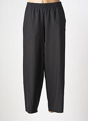 Pantalon drept țesătură poplin talie înaltă negru LUUKAA femeie