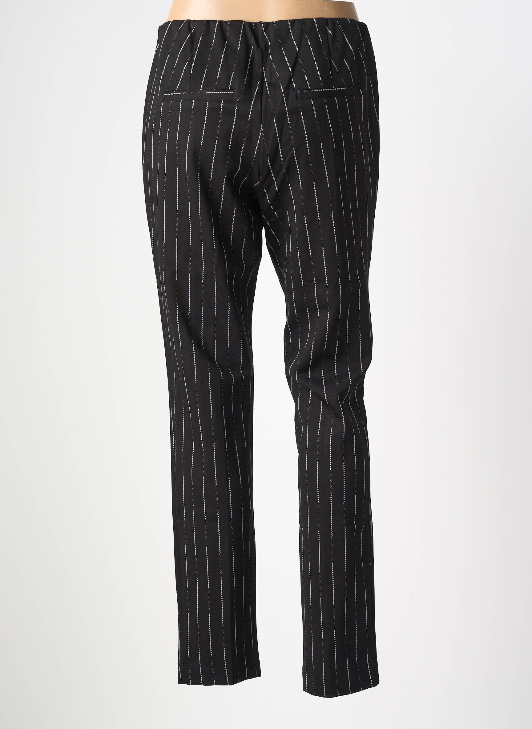 Pantalon slim talie elastică mărime normală negru ALEMBIKA femeie
