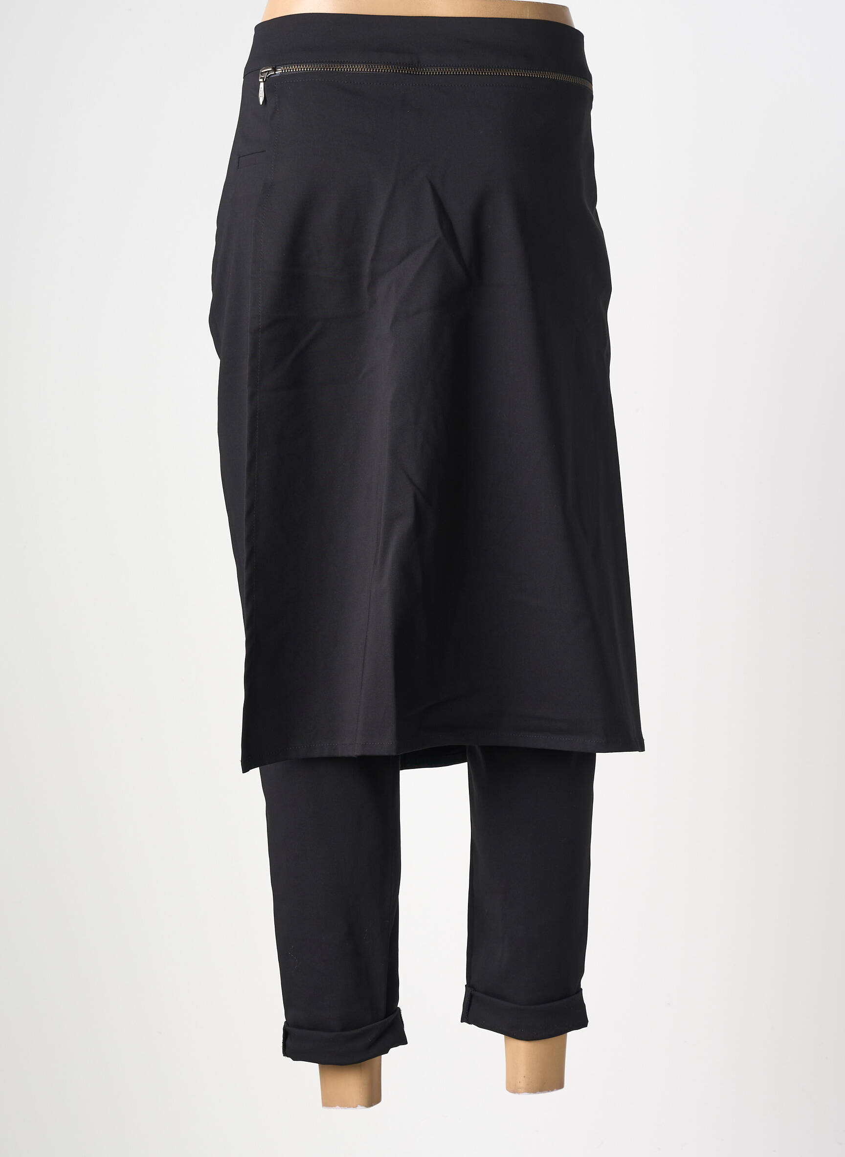 Pantalon slim țesătură poplin mărime normală negru ELSEWHERE femeie
