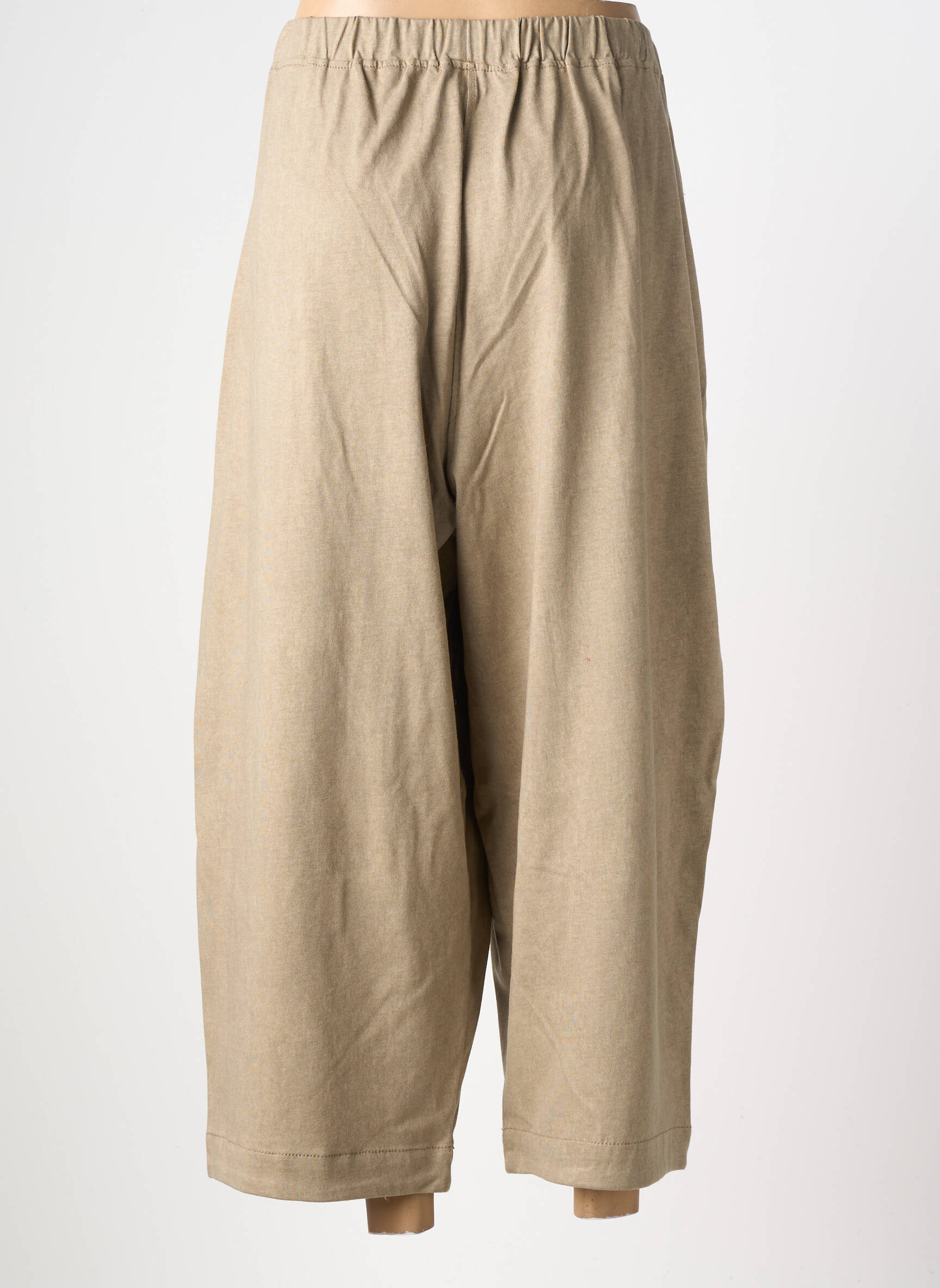 Pantalon 7/8 talie înaltă talie înaltă bej URBAN BY ALEMBIKA femeie