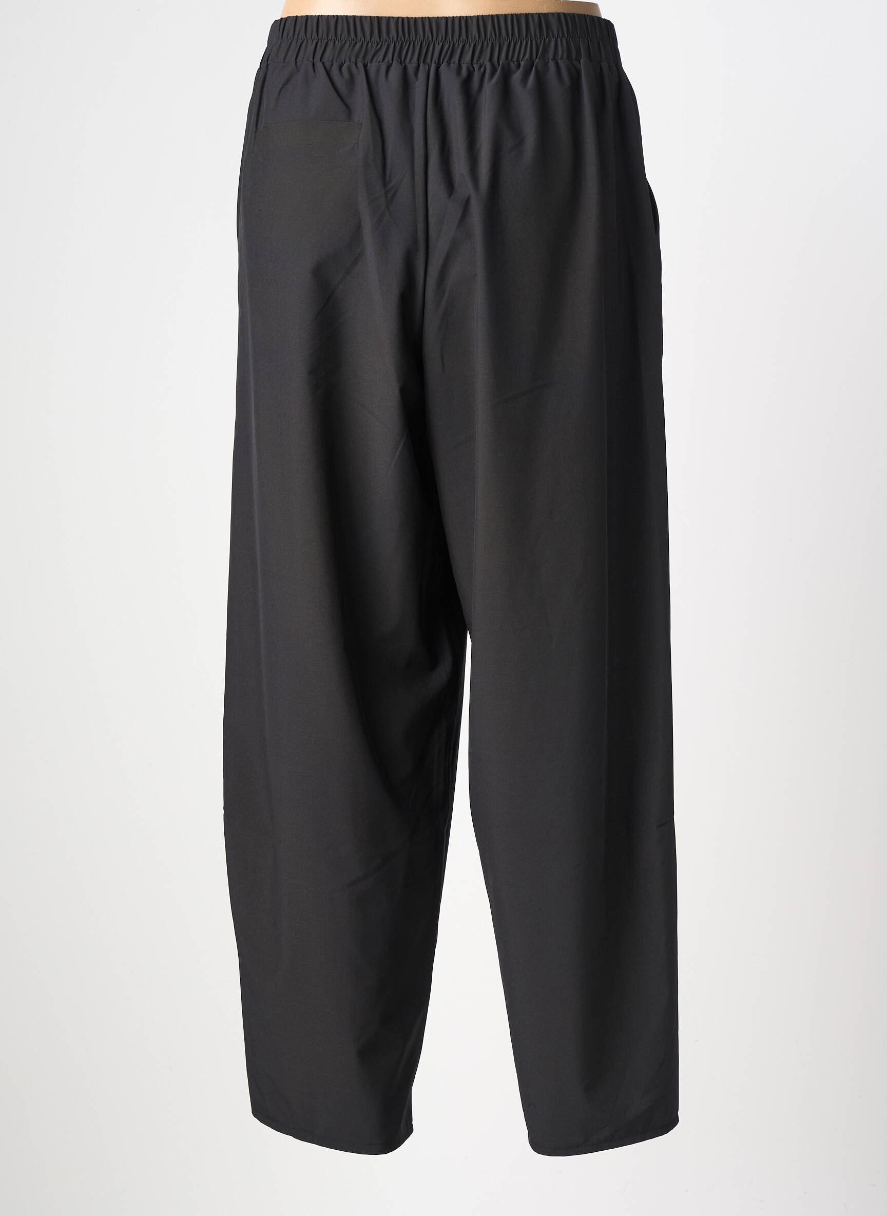Pantalon drept țesătură poplin talie înaltă negru LUUKAA femeie