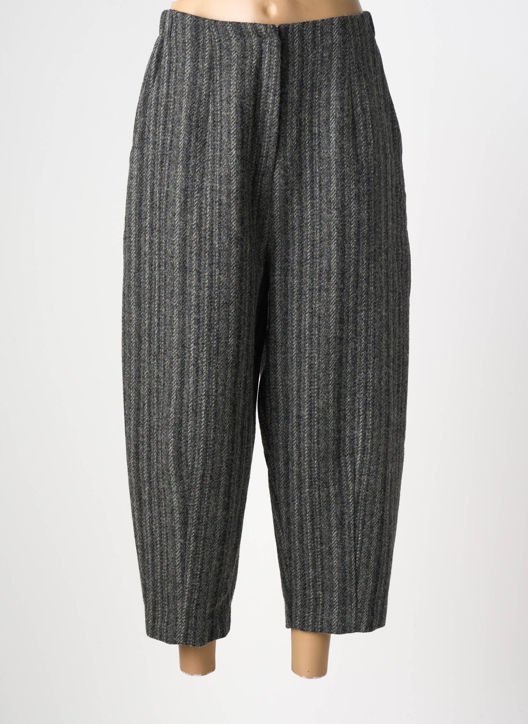Pantalon 7/8 talie înaltă talie înaltă gri CPC femeie