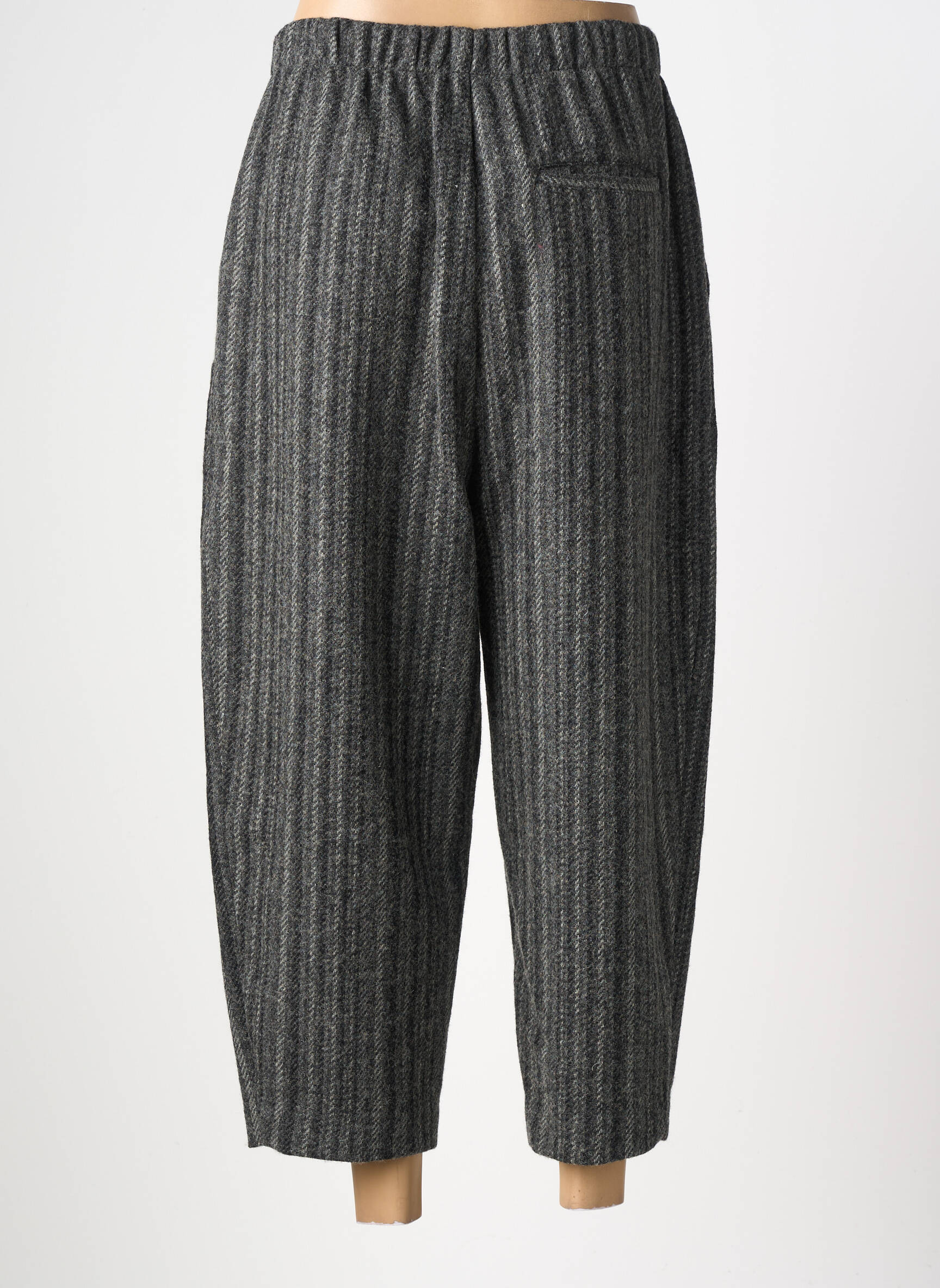 Pantalon 7/8 talie înaltă talie înaltă gri CPC femeie