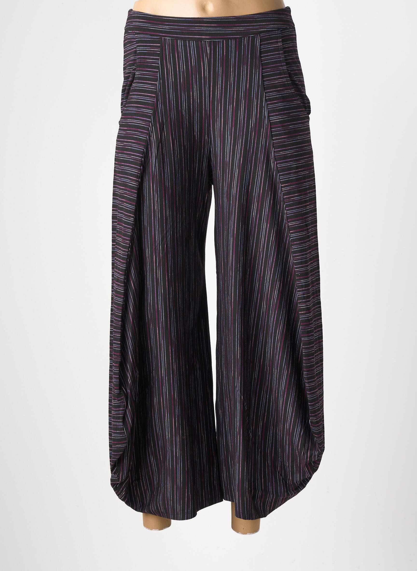 Pantalon 7/8 talie înaltă talie înaltă violet KOZAN femeie