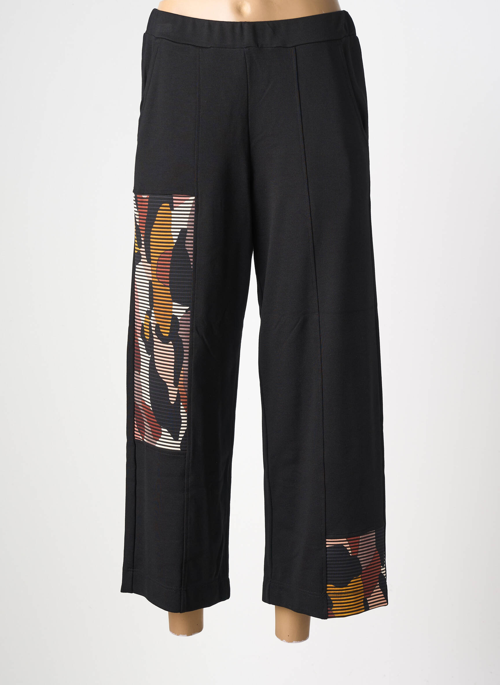 Pantalon 7/8 elasticitate mărime normală negru ALEMBIKA femeie
