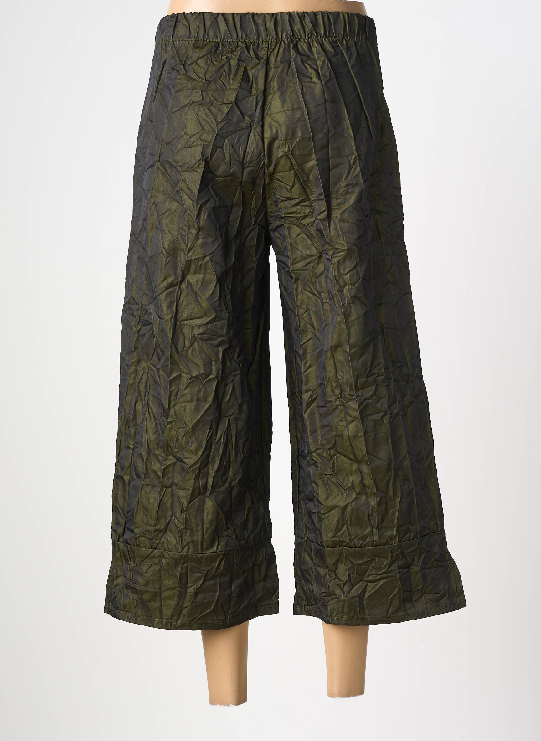 Pantalon trei sferturi elasticitate mărime normală verde KOZAN femeie