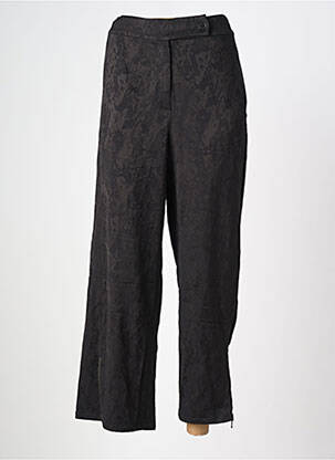 Pantalon drept țesătură poplin mărime normală negru ELSEWHERE femeie