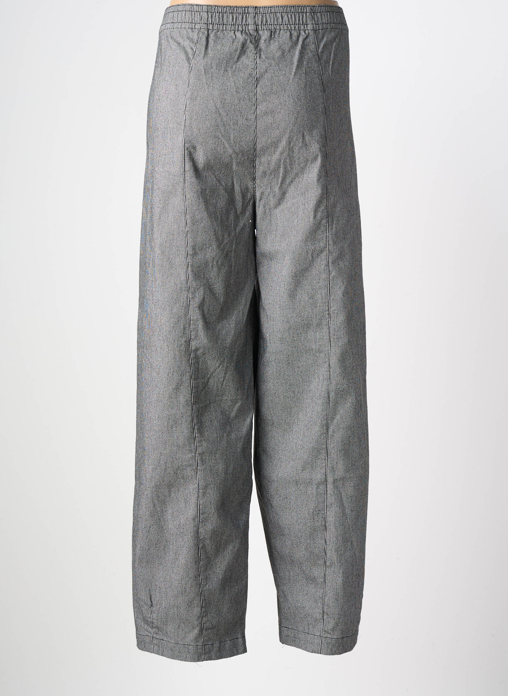 Pantalon drept închidere cu fermoar sub clapetă cu nasturi mărime normală negru MES SOEURS ET MOI femeie