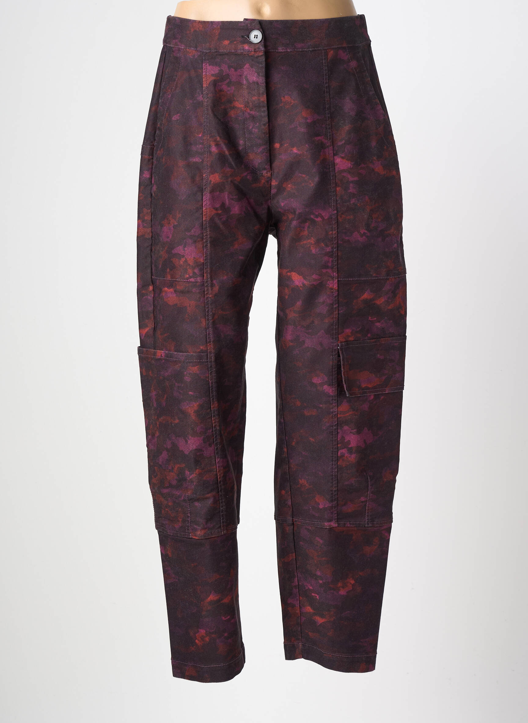 Pantalon cargo croială dreaptă mărime normală violet ALEMBIKA femeie