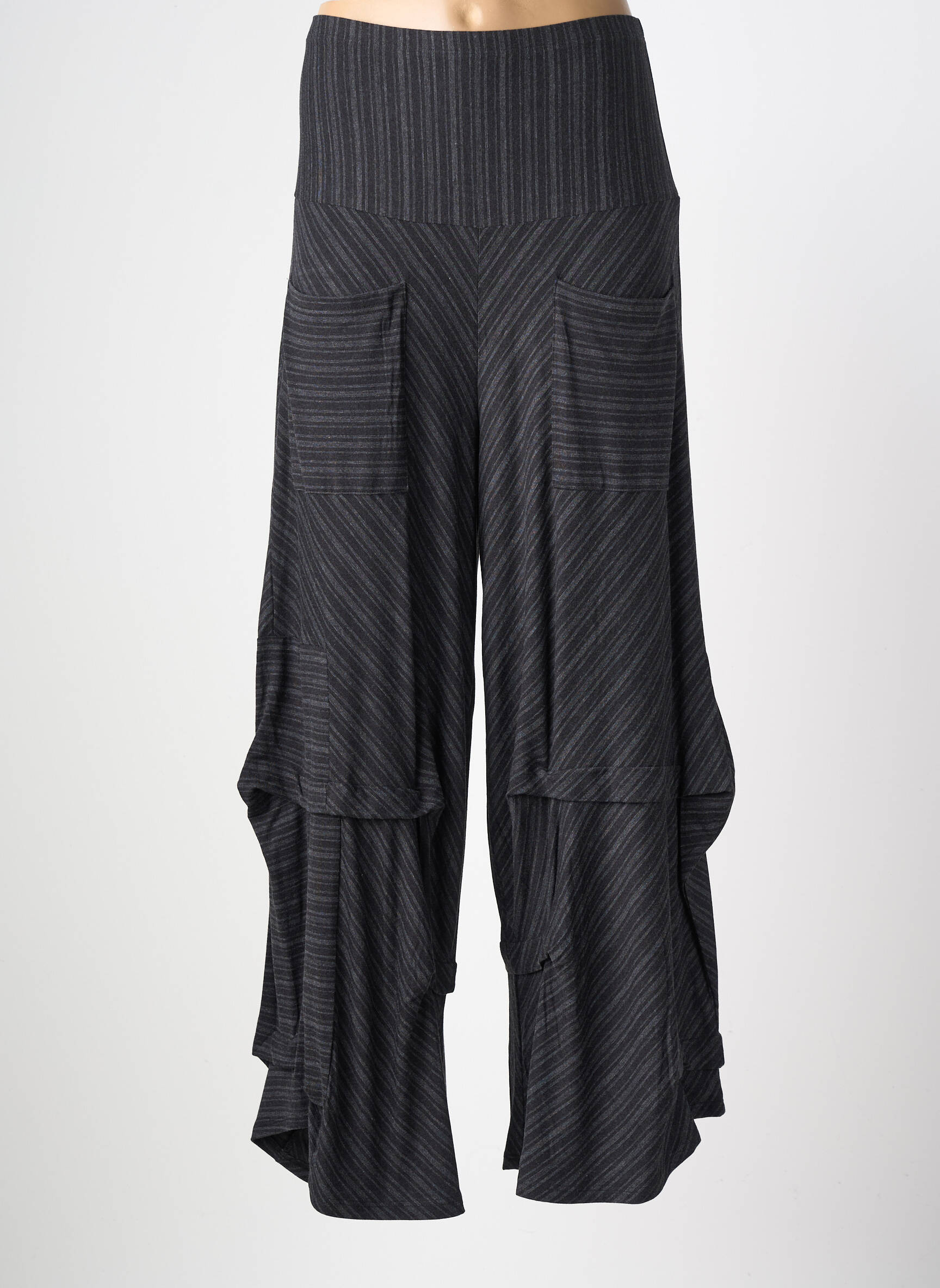 Pantalon drept elasticitate mărime normală negru KOZAN femeie