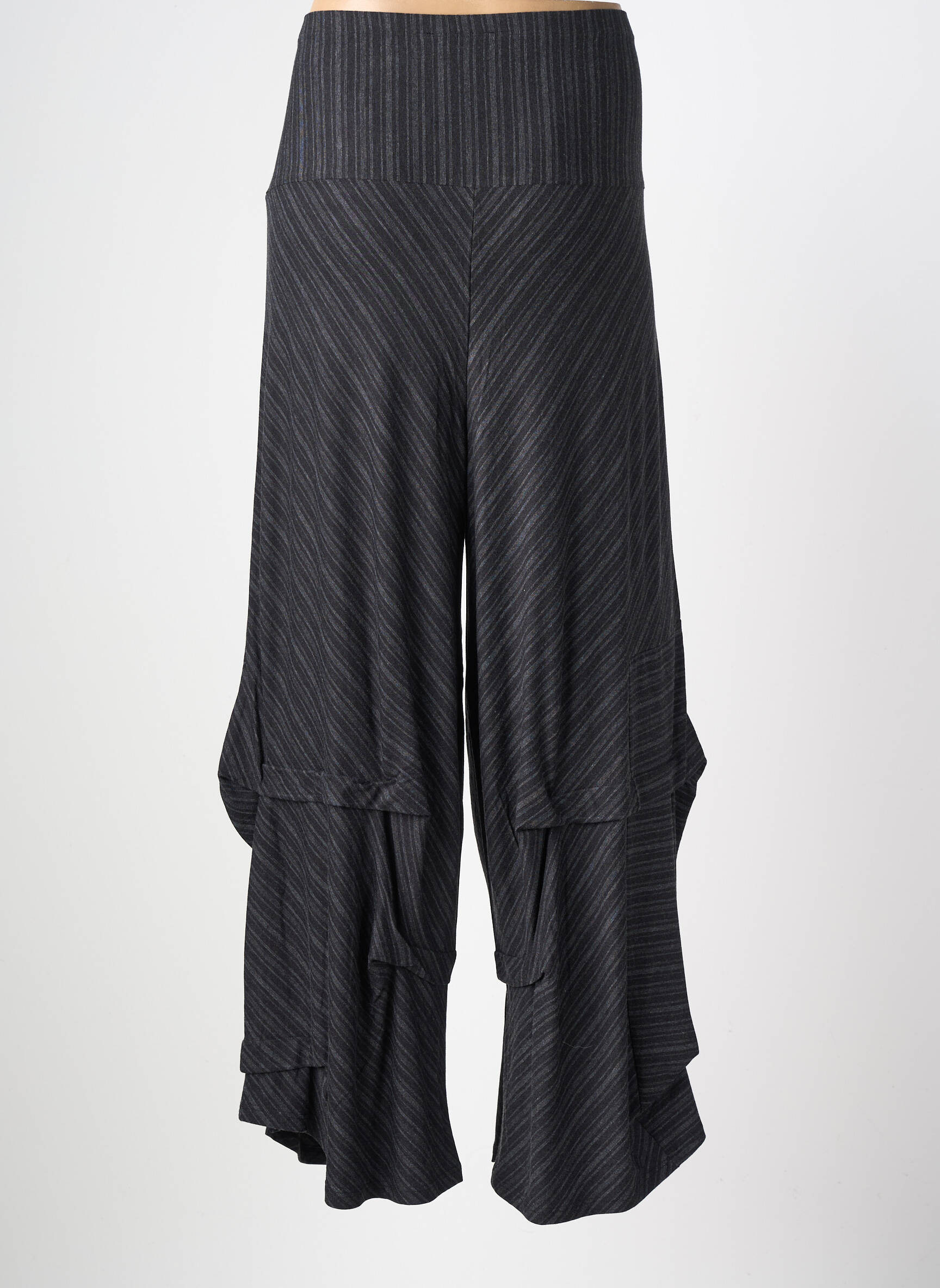 Pantalon drept elasticitate mărime normală negru KOZAN femeie