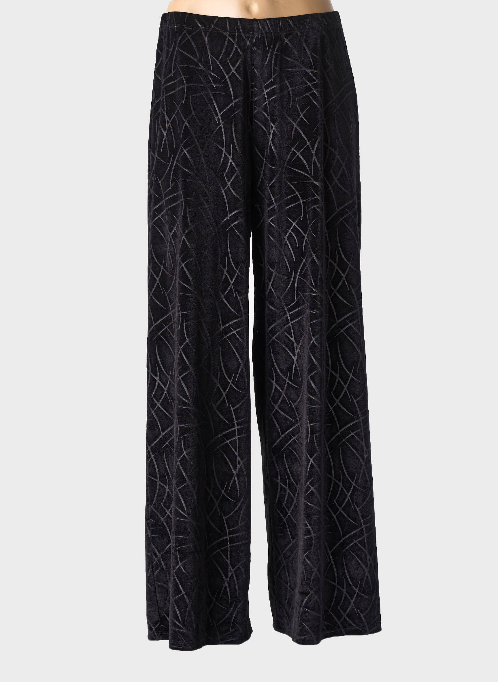 Pantalon drept elasticitate mărime normală negru KOZAN femeie