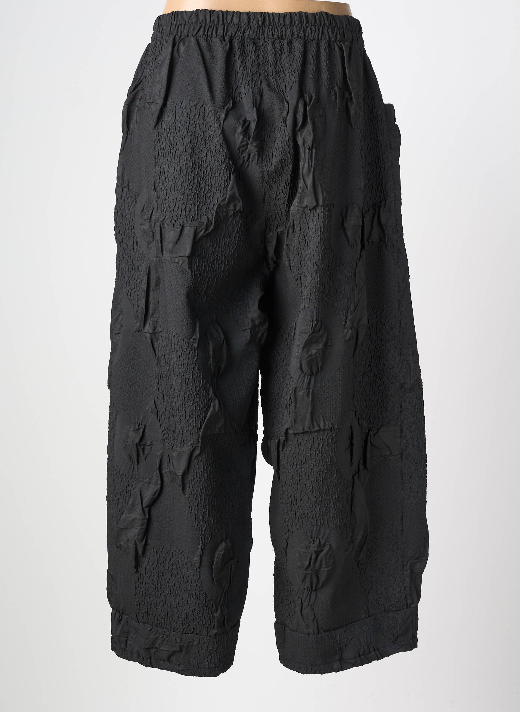 Pantalon larg buzunare mărime normală negru KOZAN femeie