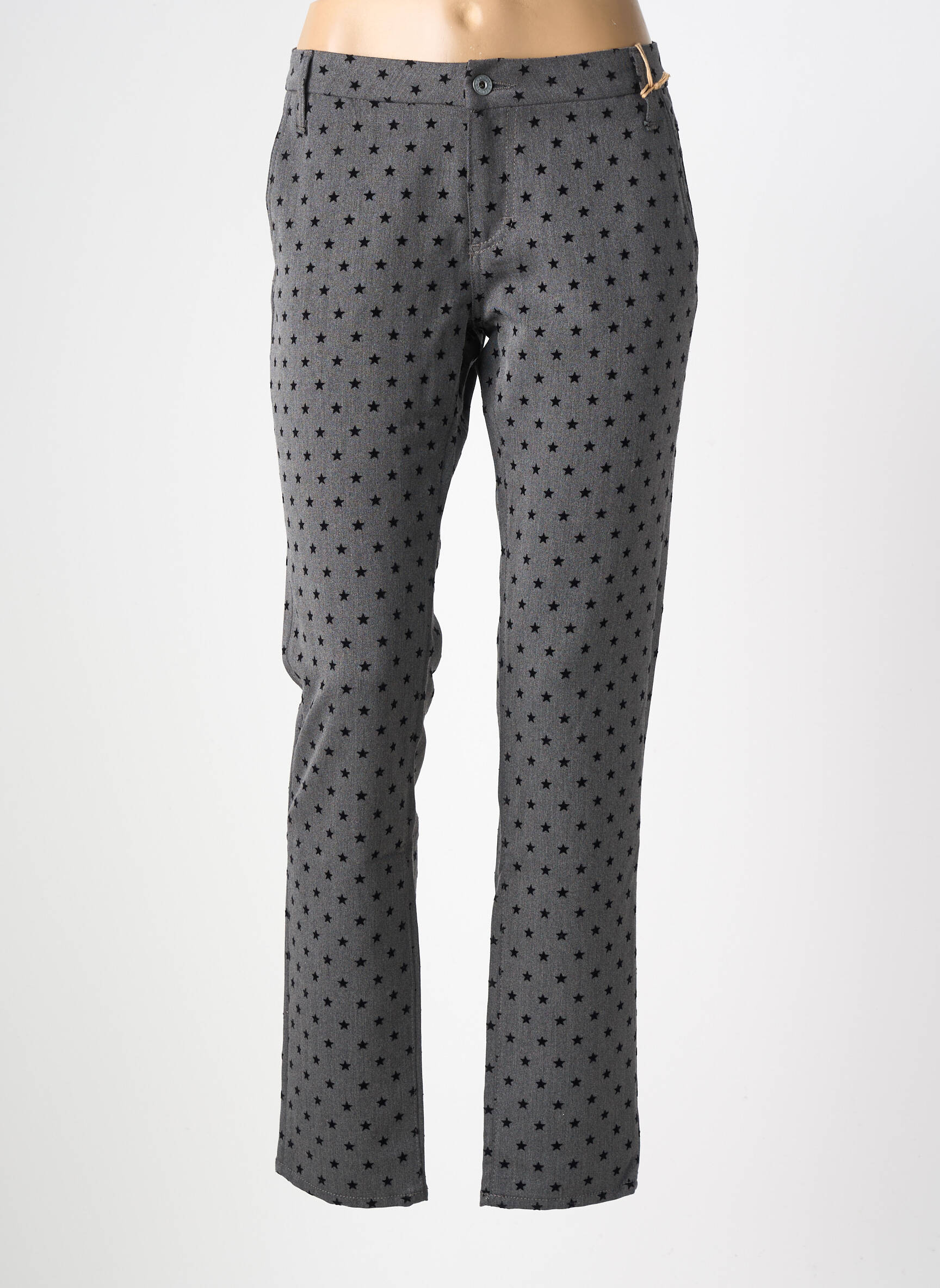 Pantalon slim mărime normală mărime normală gri PLEASE femeie