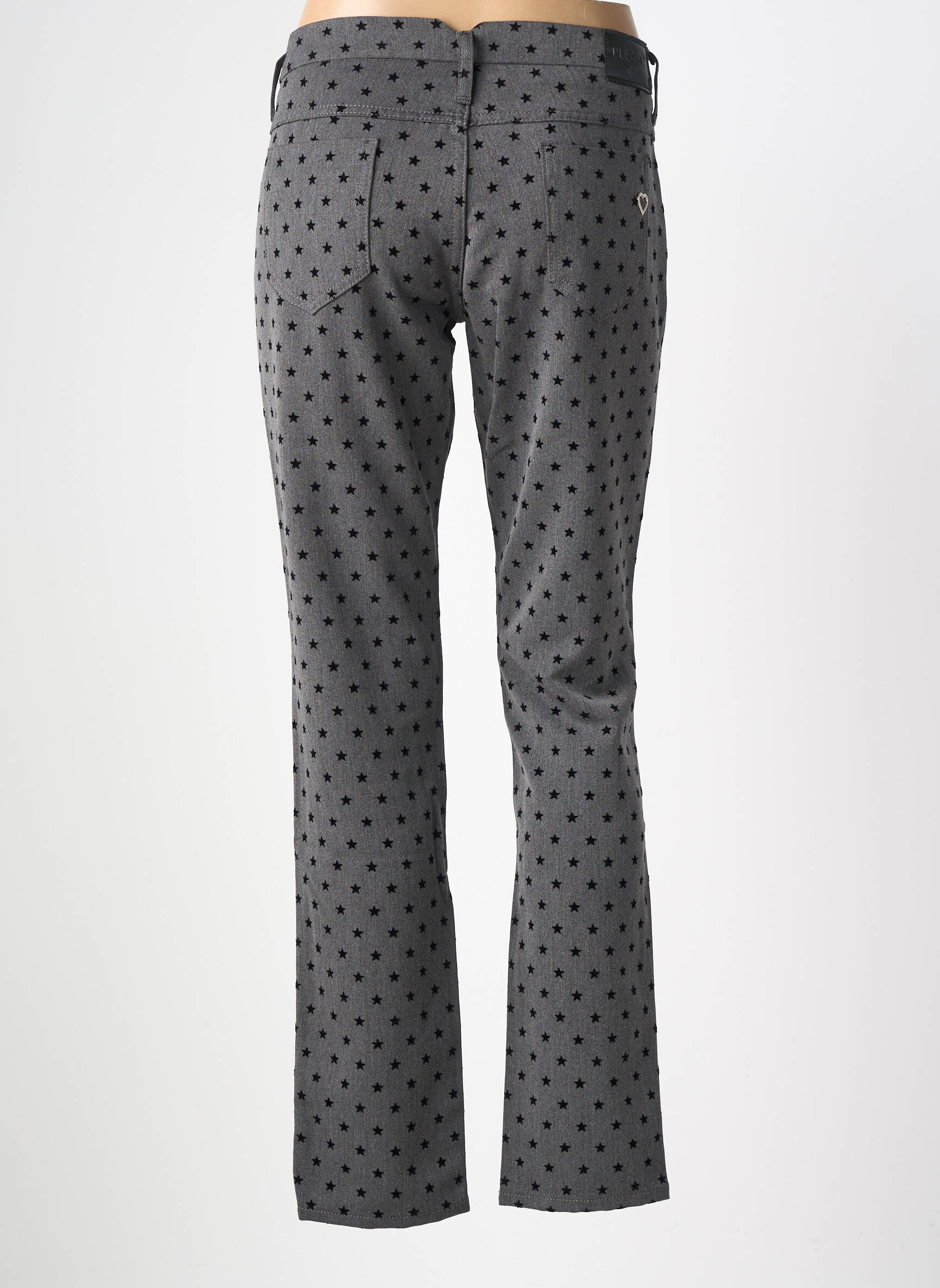 Pantalon slim mărime normală mărime normală gri PLEASE femeie