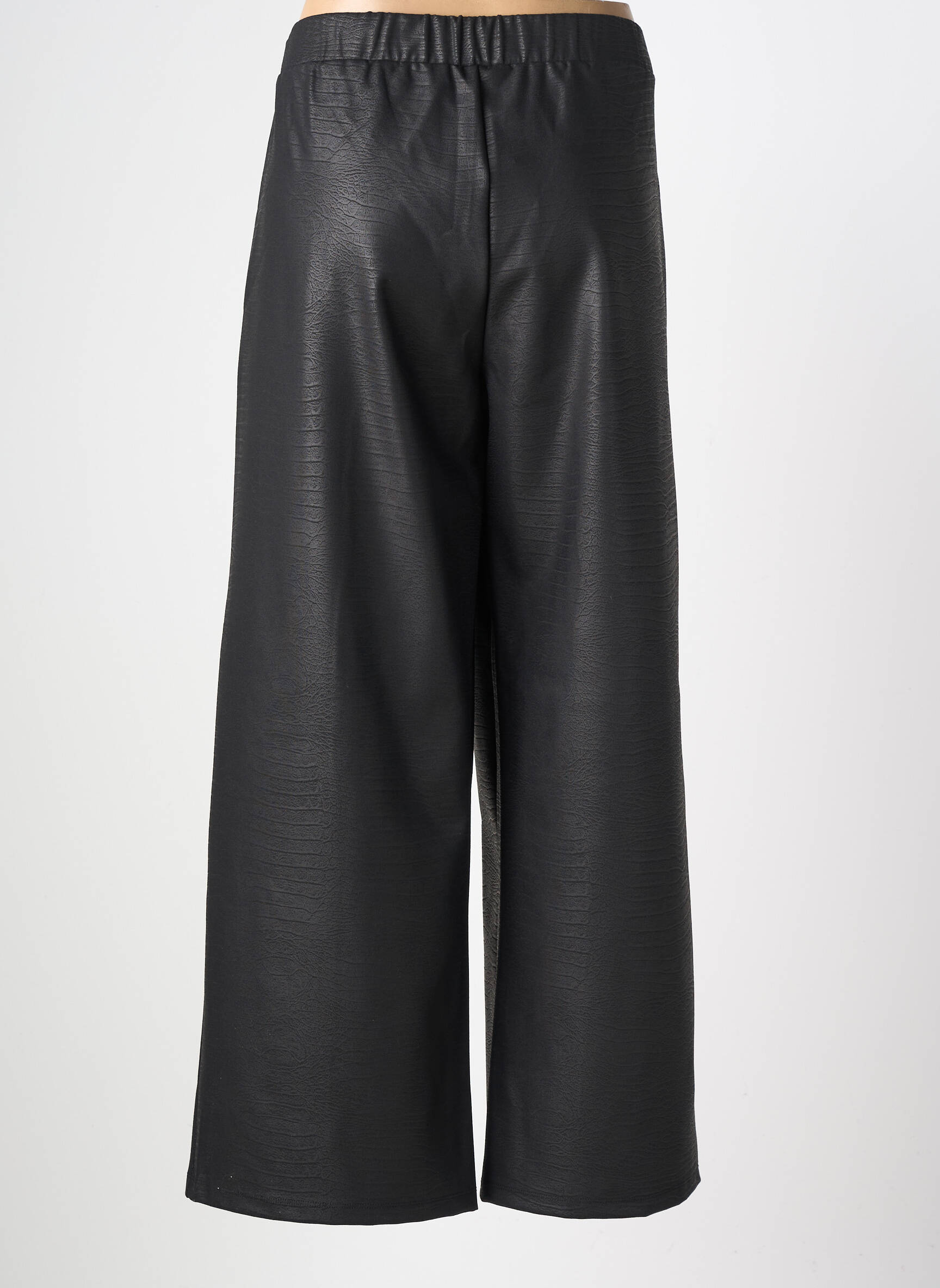 Pantalon drept talie elastică mărime normală negru KOZAN femeie