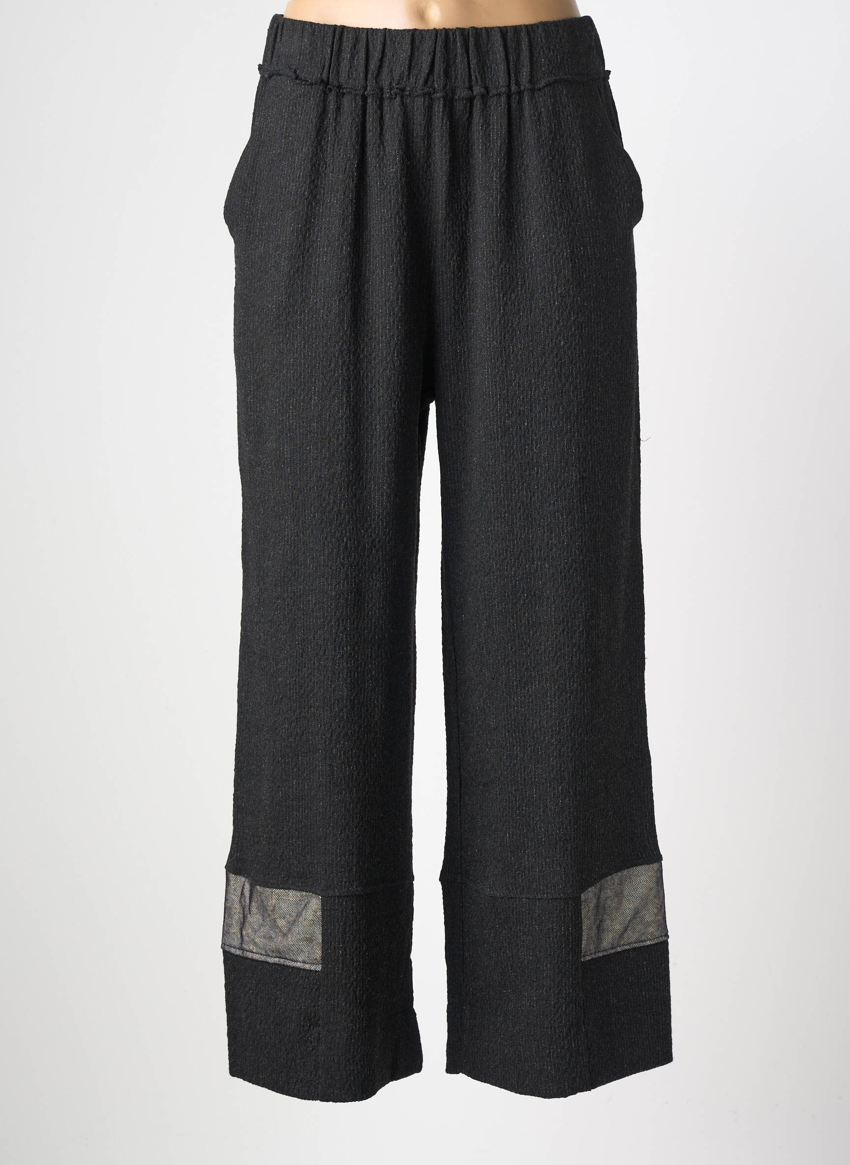 Pantalon larg țesătură crep mărime normală negru GERSHON BRAM femeie