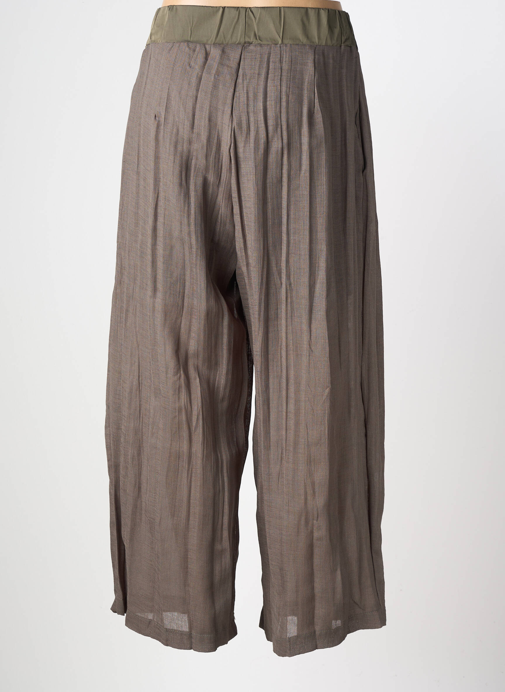 Pantalon larg croială fluidă mărime normală verde GERSHON BRAM femeie