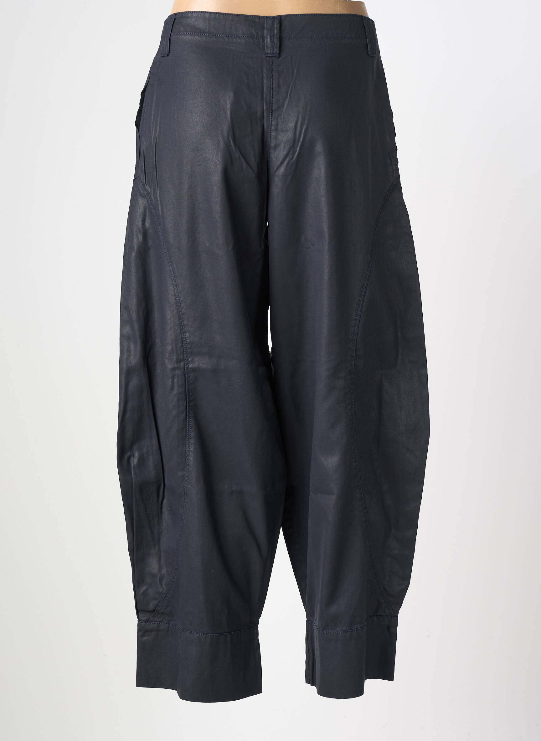 Pantalon larg închidere cu fermoar sub clapetă cu nasturi mărime normală gri MES SOEURS ET MOI femeie