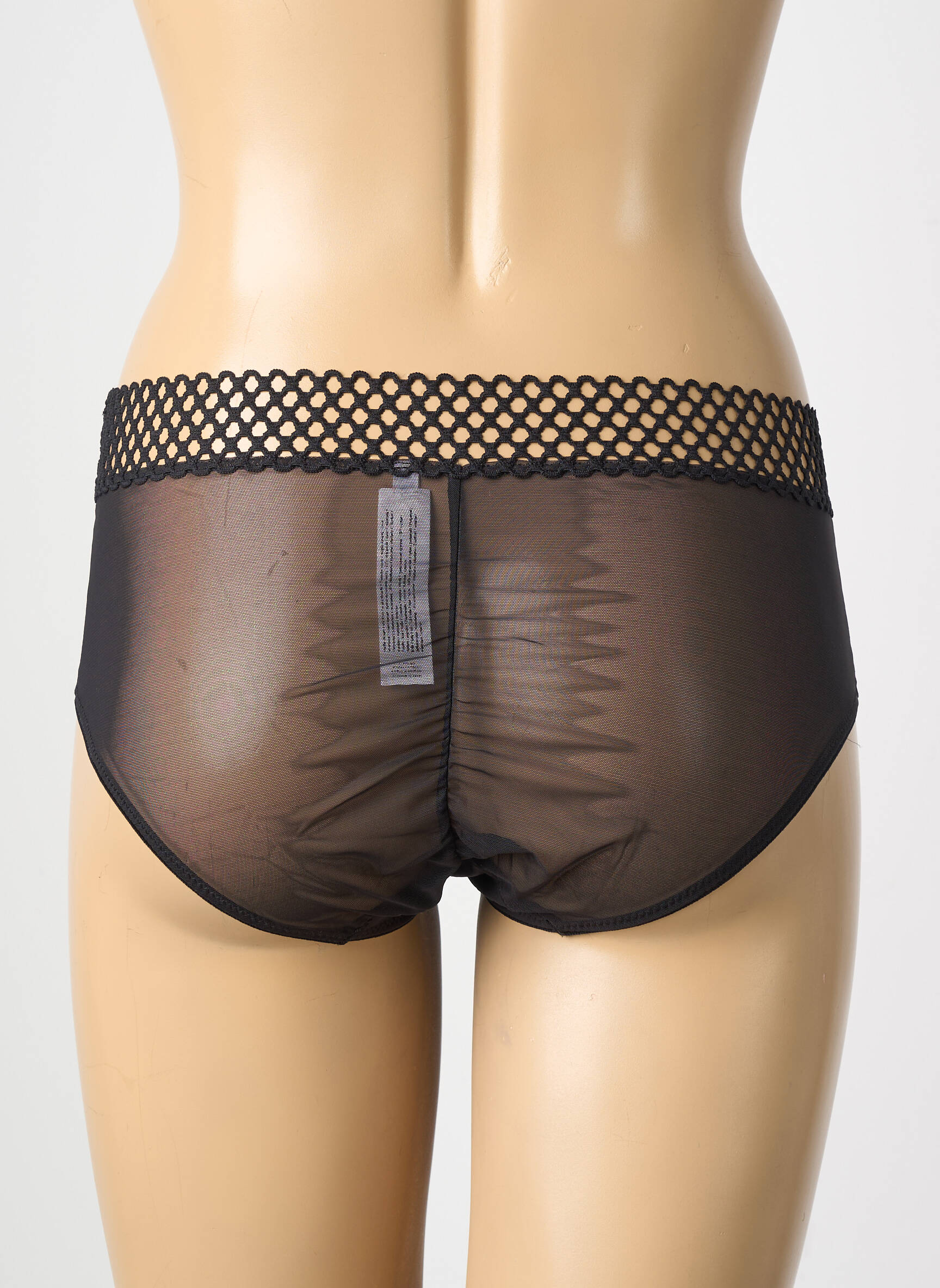 Shorty țesătură satinată negru CHANTELLE femeie