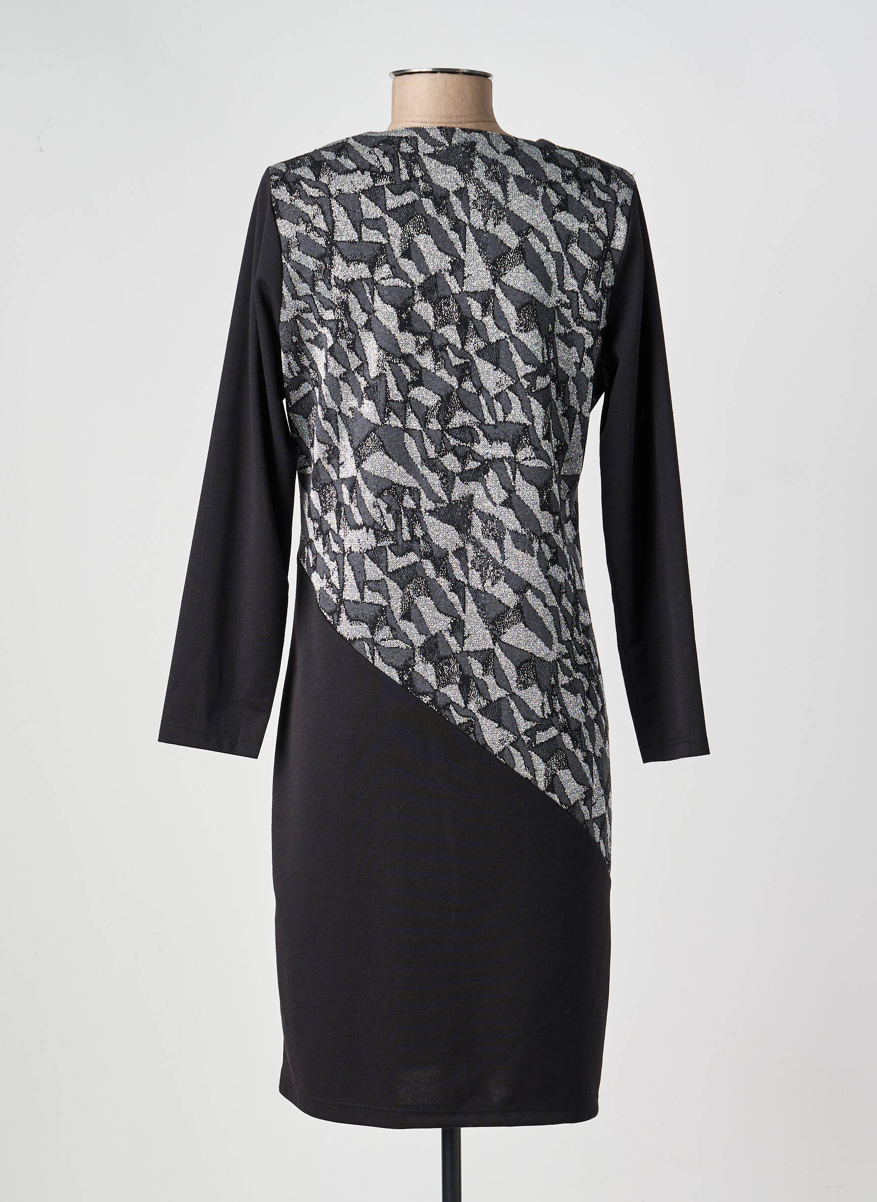 Rochie midi mâneci lungi mâneci lungi negru GREGORY PAT femeie
