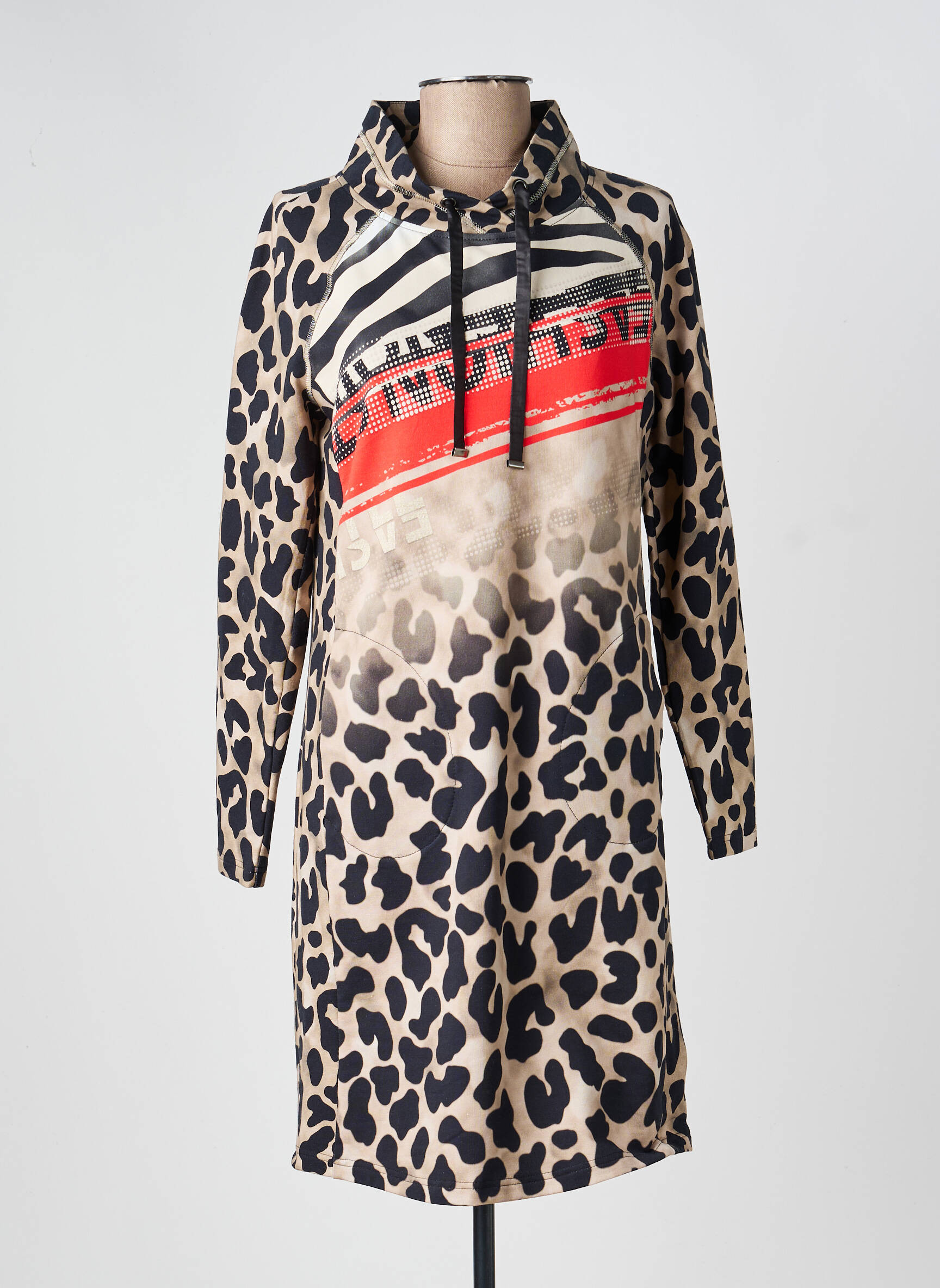 Rochie scurtă mâneci lungi mâneci lungi bej TUZZI femeie