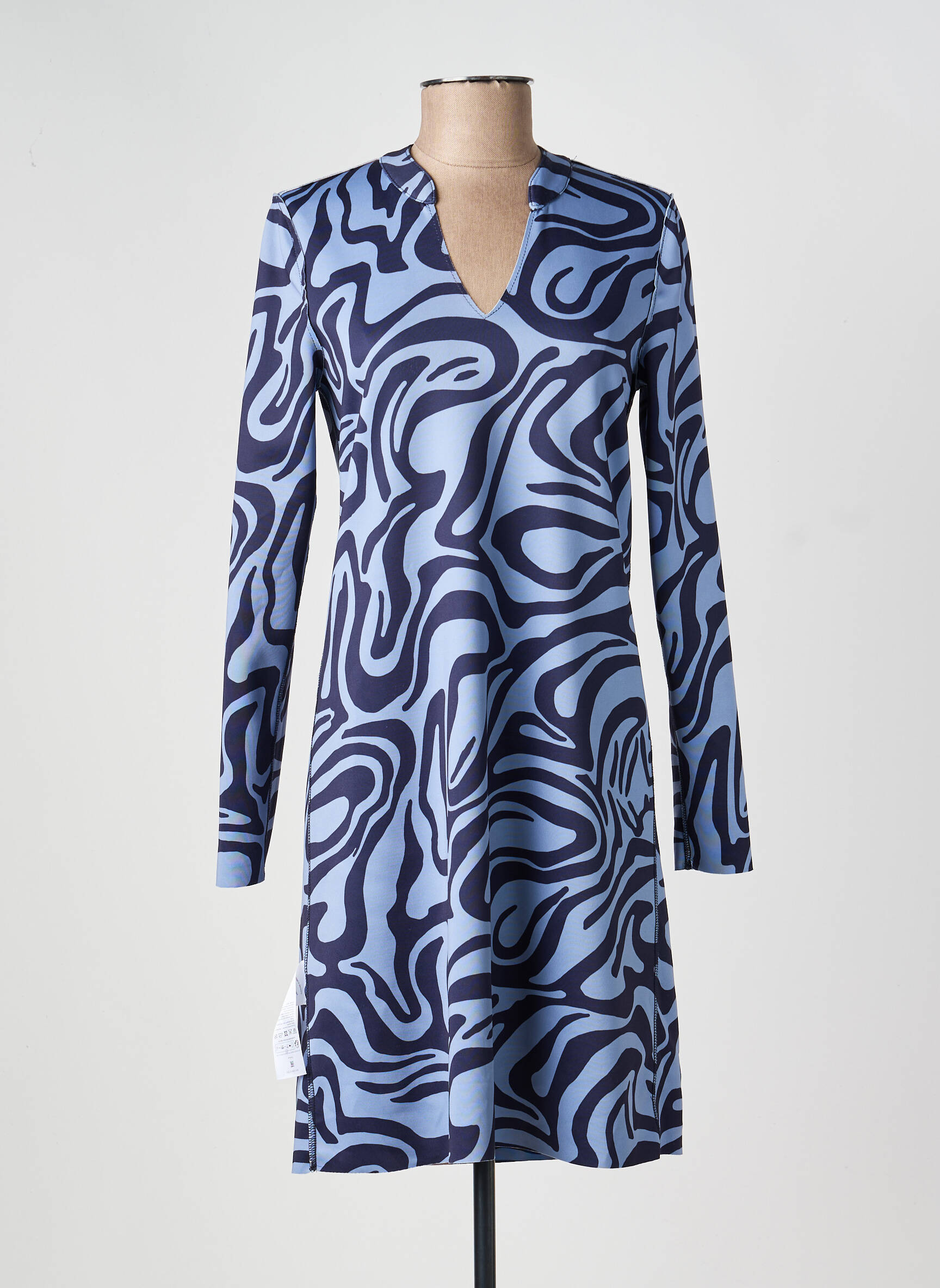 Rochie scurtă mâneci lungi mâneci lungi albastru TUZZI femeie