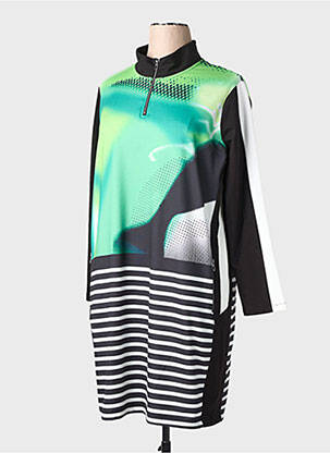 Rochie midi imprimeu fantezie mâneci lungi negru TUZZI femeie