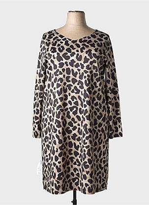 Rochie midi mâneci lungi mâneci lungi maro TUZZI femeie