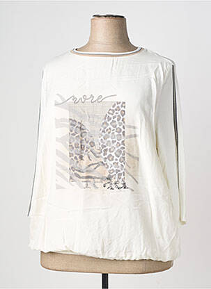 Tricou mâneci 3/4 mâneci 3/4 bej FRANK WALDER femeie