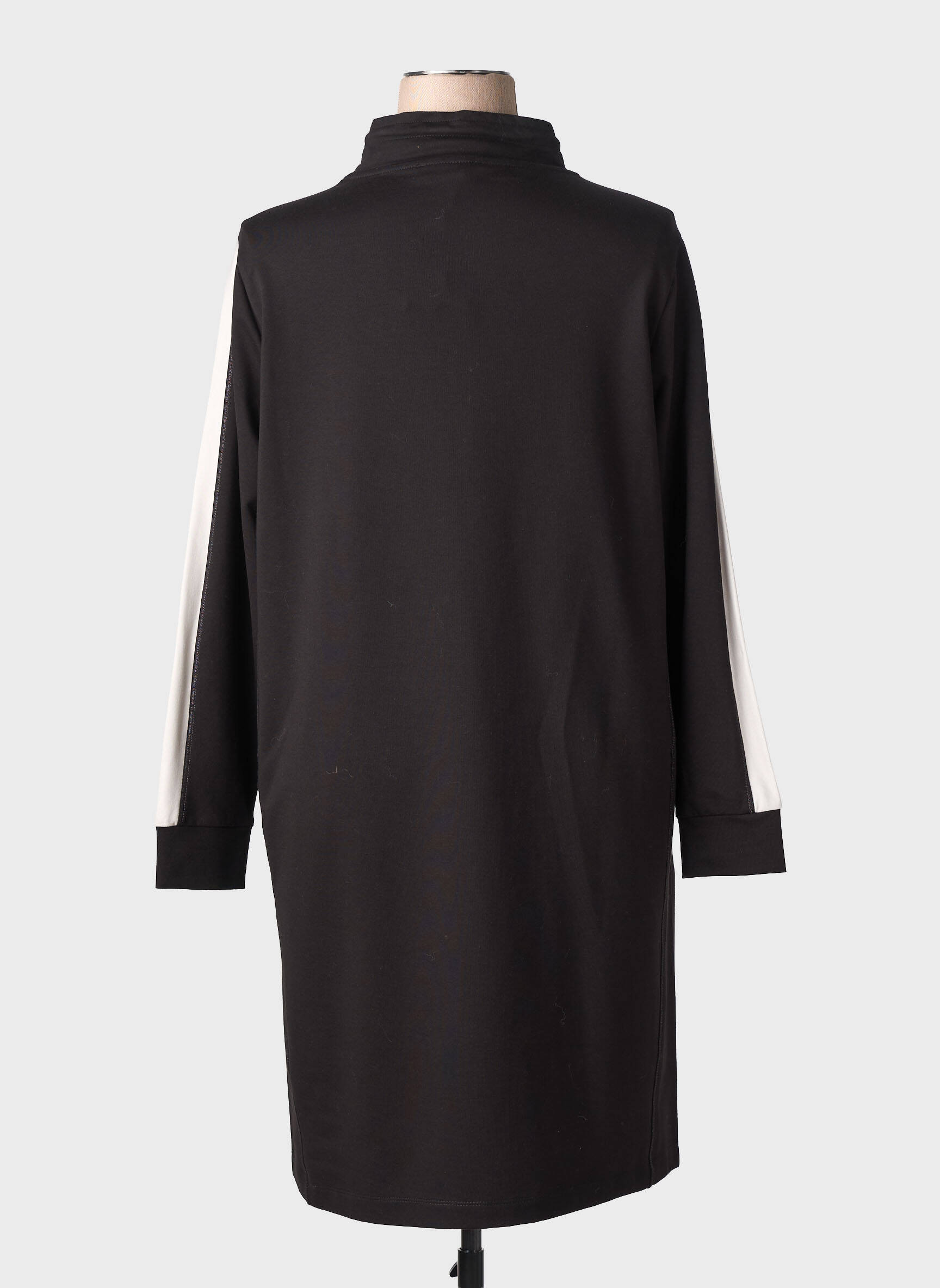 Rochie midi imprimeu fantezie mâneci lungi negru TUZZI femeie