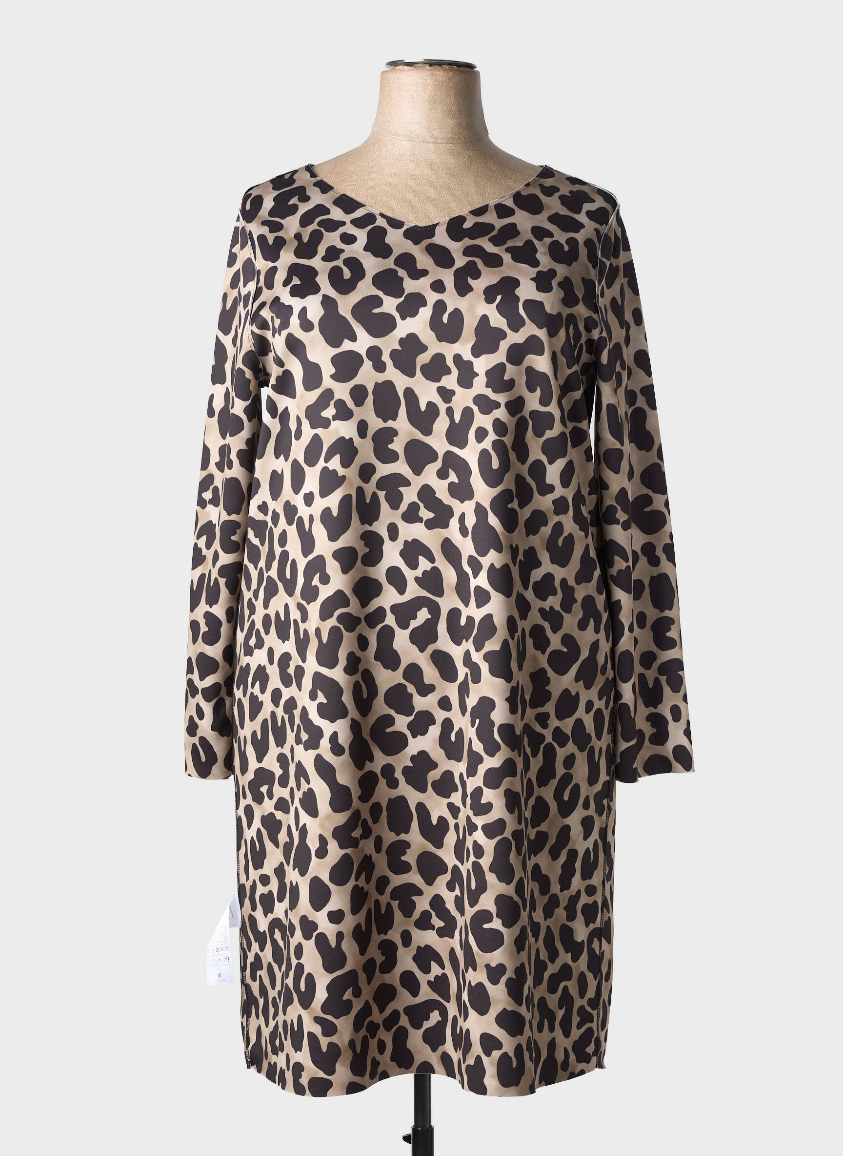 Rochie midi mâneci lungi mâneci lungi maro TUZZI femeie