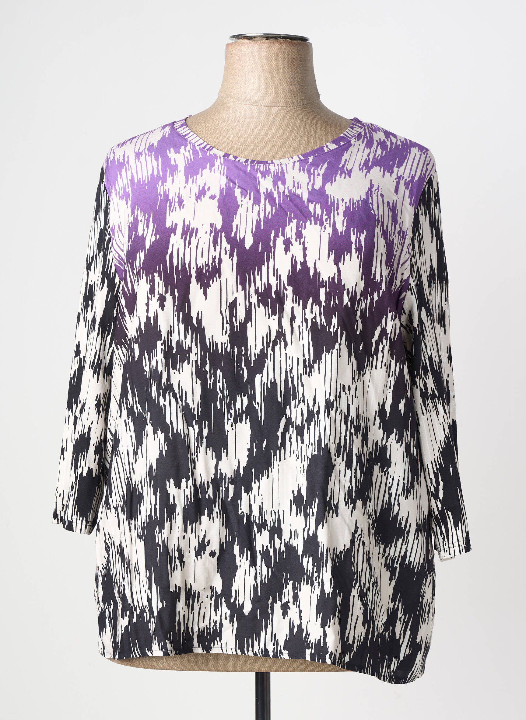 Tricou mâneci 3/4 mâneci 3/4 negru FRANK WALDER femeie